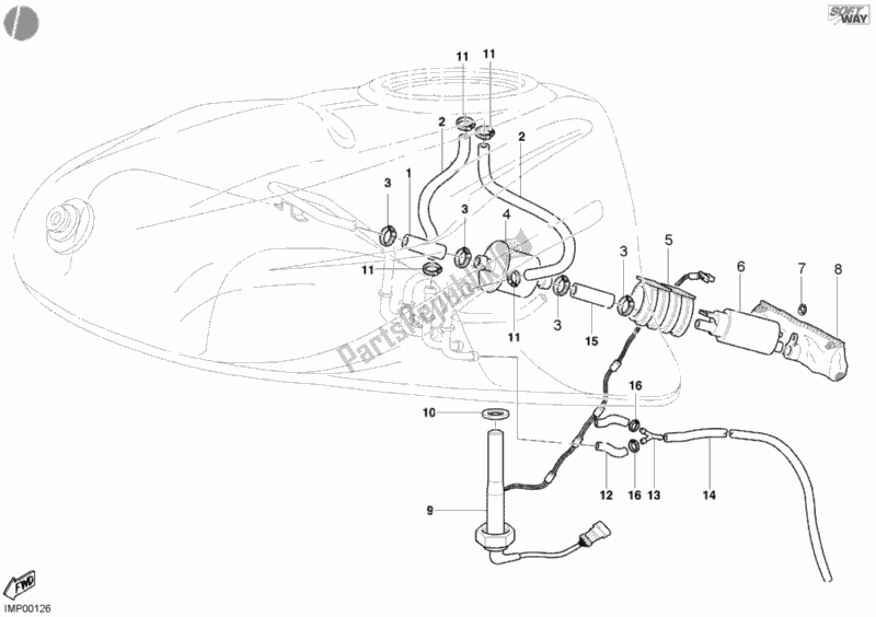 Wszystkie części do Pompa Paliwowa Ducati Supersport 800 S 2003